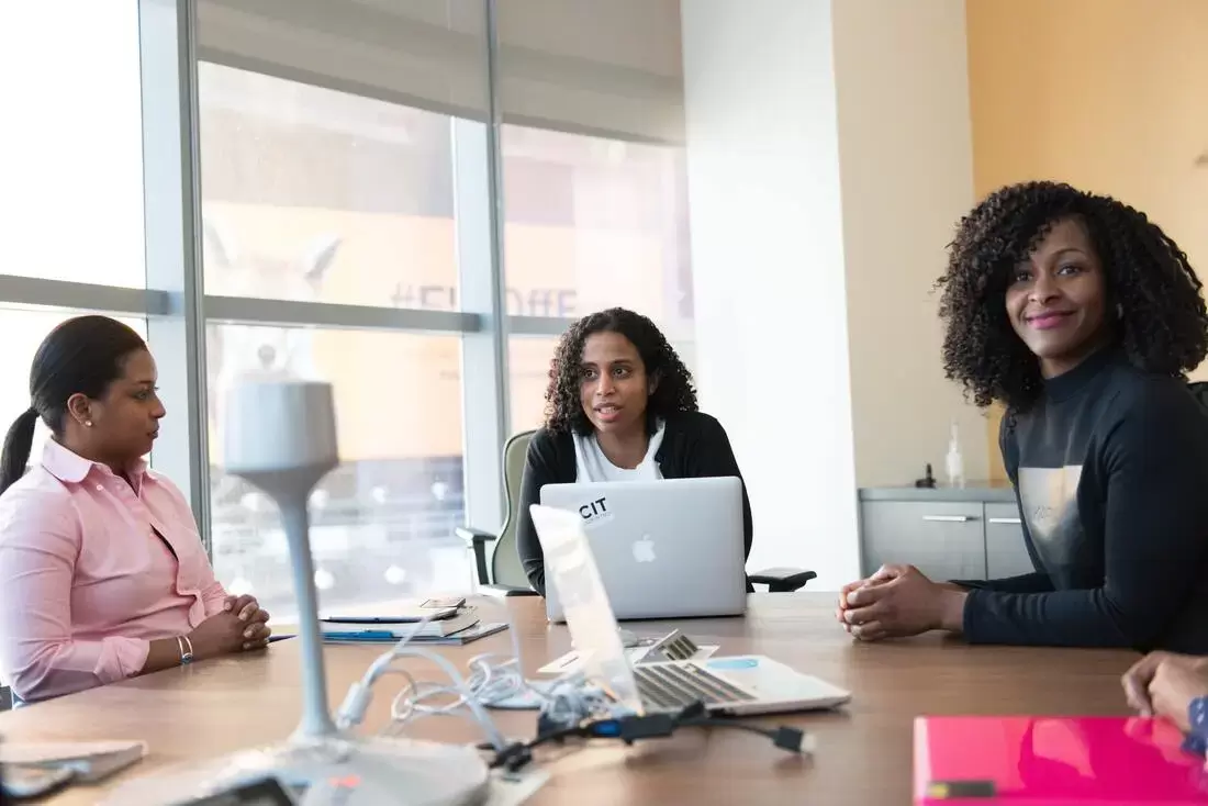 Black Women in a Meeting in Office