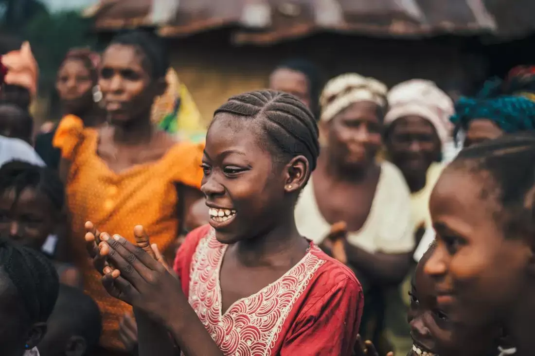 Black African girls women smiling